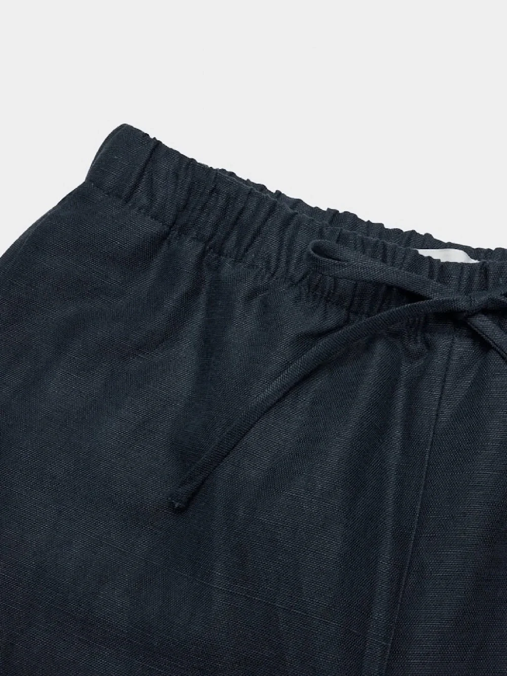Aritzia Lodge Pant CruiseLinen Dark Night Navy Wide Leg Drawstring Wilfred